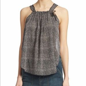 Free People Go Lightly Printed Gauze Smocked Cami